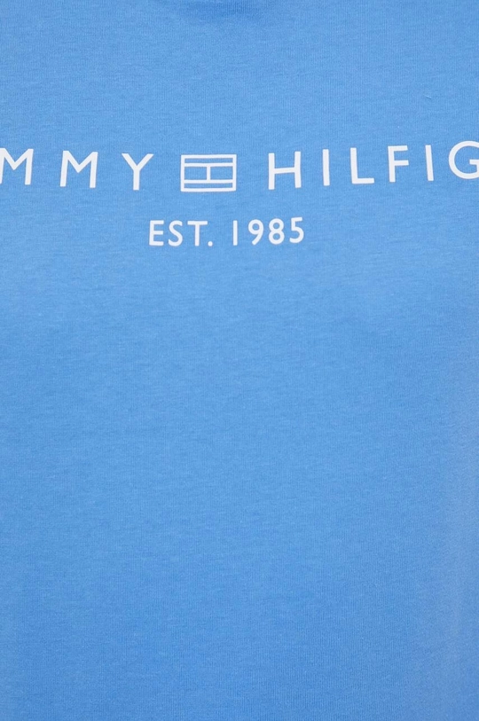 niebieski Tommy Hilfiger t-shirt bawełniany