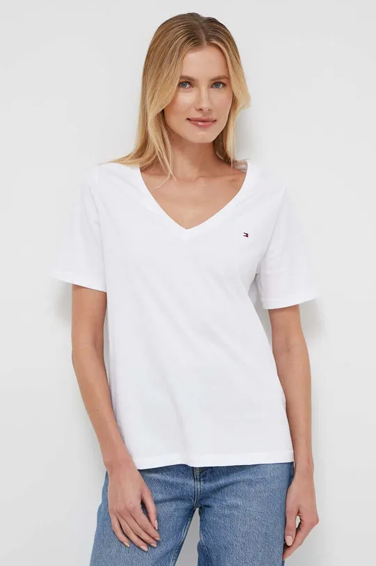 Бавовняна футболка Tommy Hilfiger білий