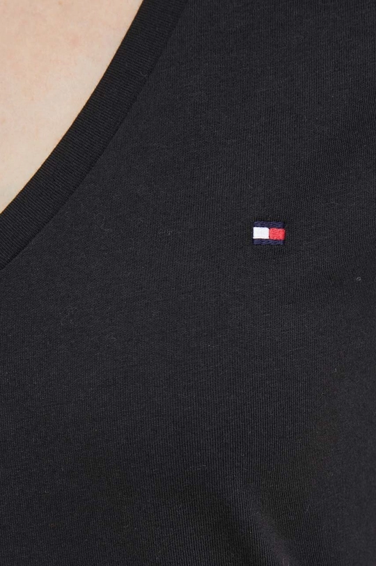 czarny Tommy Hilfiger t-shirt bawełniany