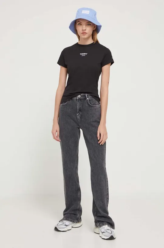 Μπλουζάκι Tommy Jeans μαύρο
