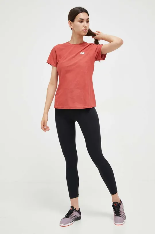 New Balance t-shirt do biegania Q Speed czerwony