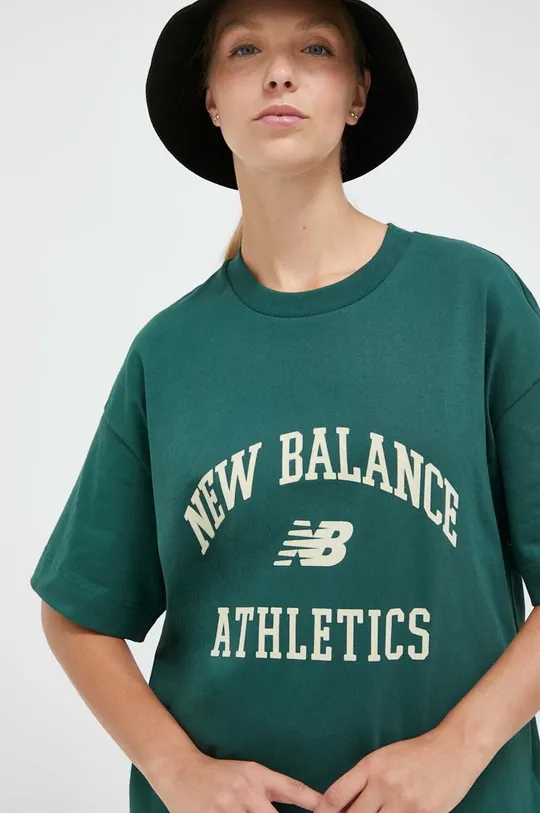 зелений Бавовняна футболка New Balance