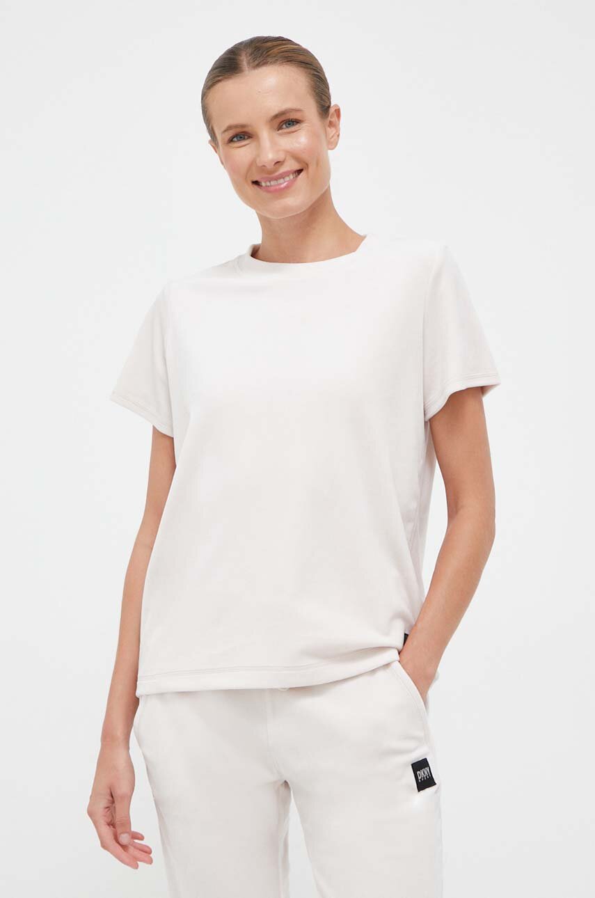 Футболка Dkny жіноча колір бежевий | ANSWEAR.ua
