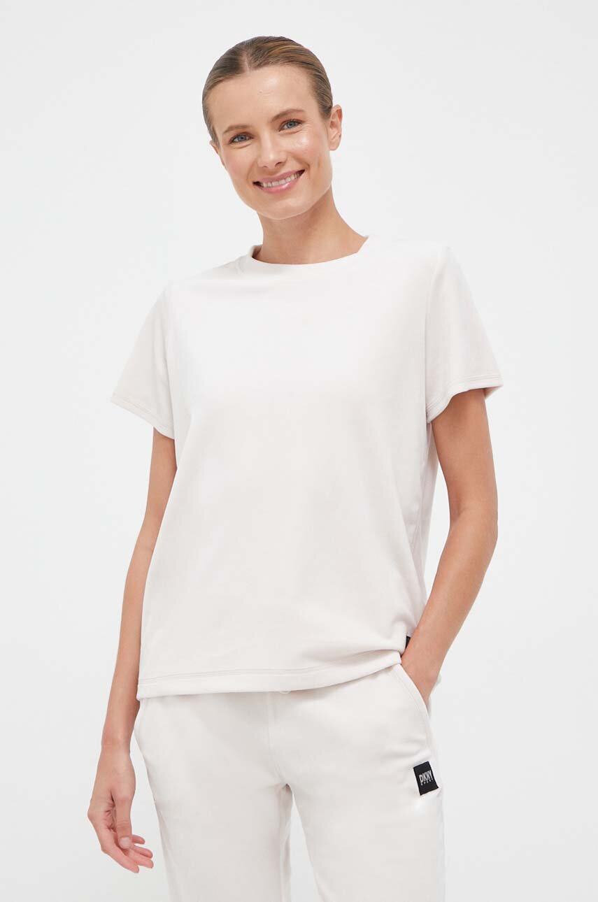 beżowy Dkny t-shirt Damski