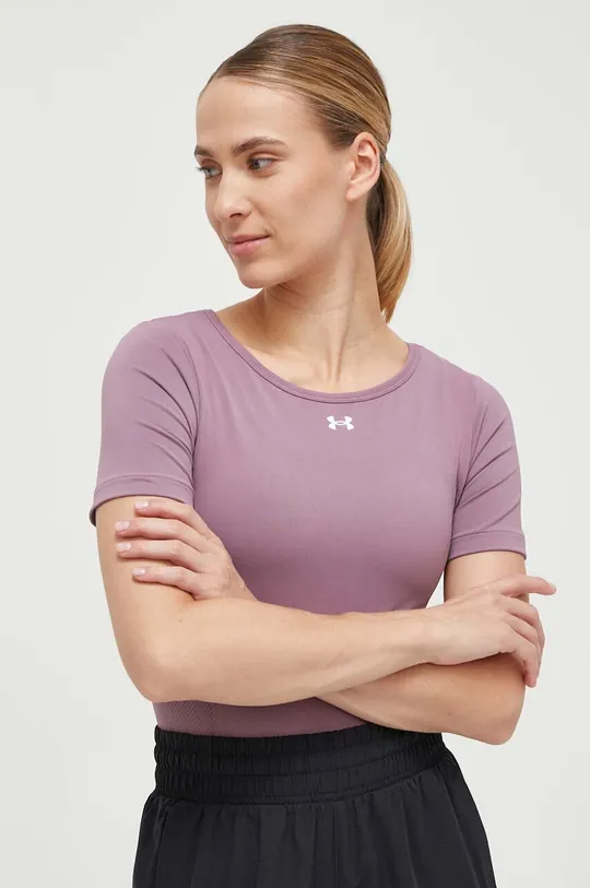 fioletowy Under Armour t-shirt treningowy