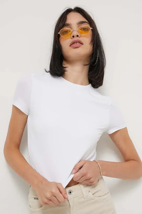 λευκό Μπλουζάκι Abercrombie & Fitch Γυναικεία