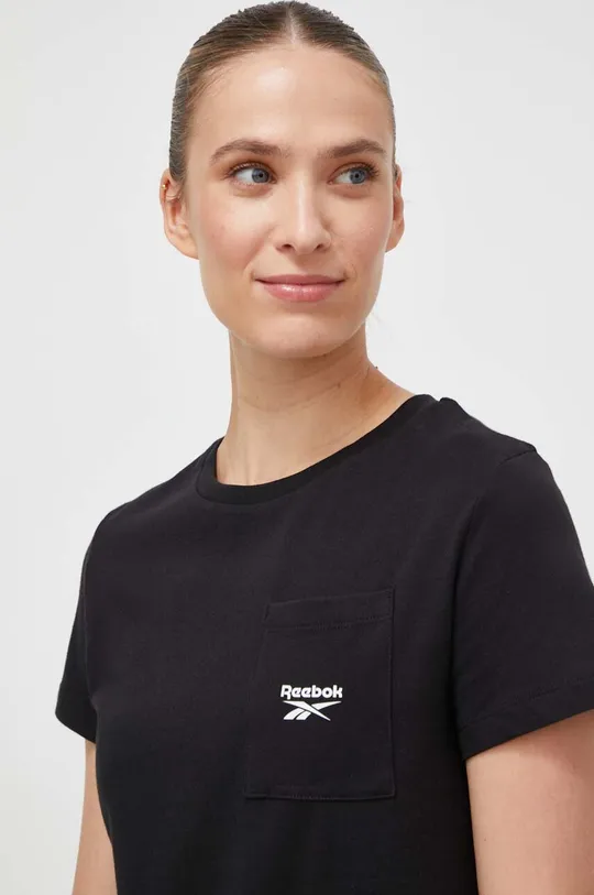 Reebok t-shirt bawełniany IDENTITY Materiał zasadniczy: 100 % Bawełna, Ściągacz: 95 % Bawełna, 5 % Elastan