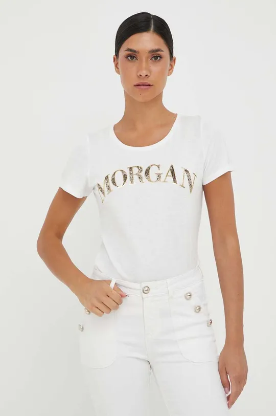 λευκό Μπλουζάκι Morgan Γυναικεία