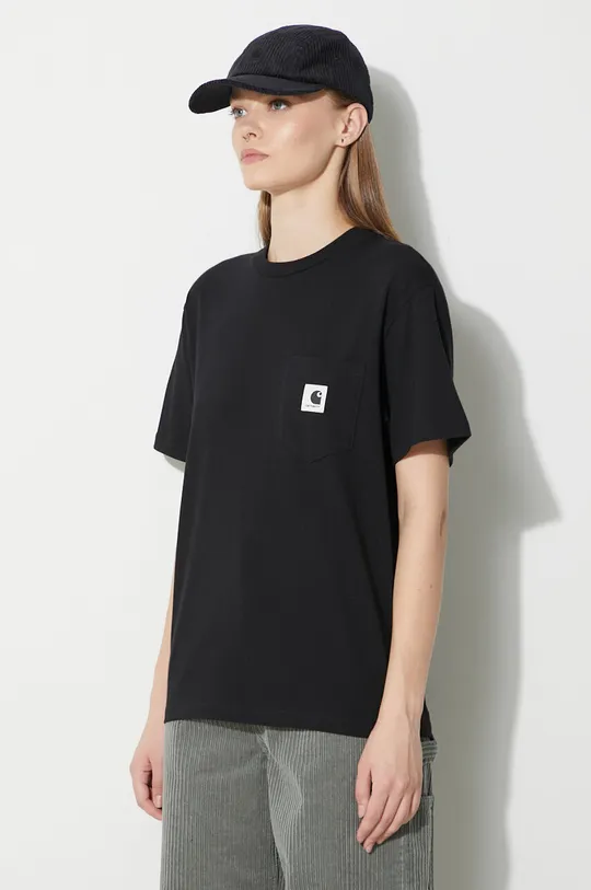czarny Carhartt WIP t-shirt bawełniany S/S Pocket T-Shirt