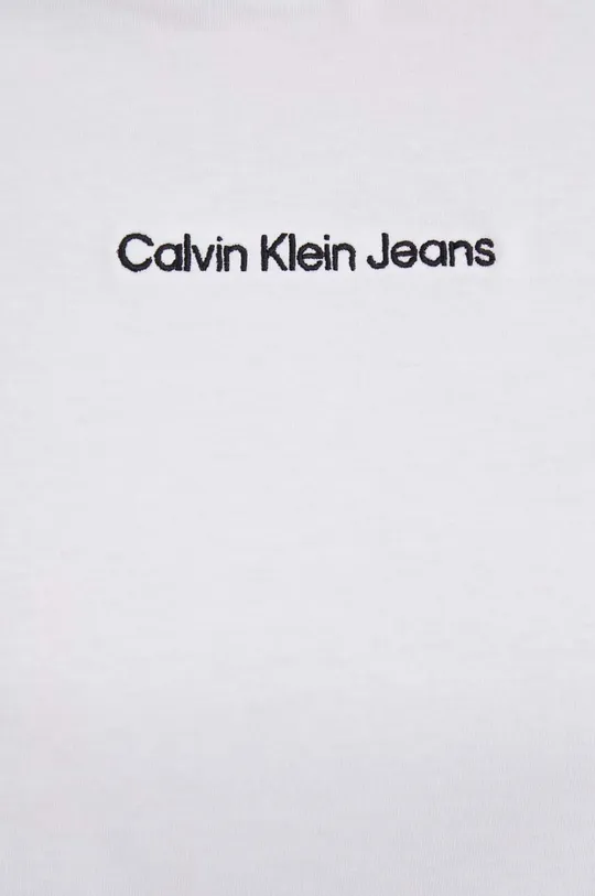 bijela Pamučna majica Calvin Klein Jeans