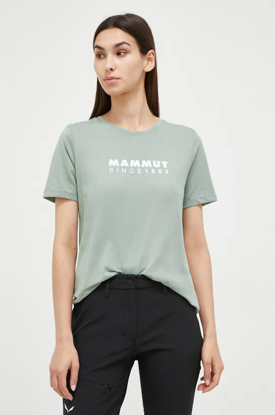 zielony Mammut t-shirt sportowy Core Damski