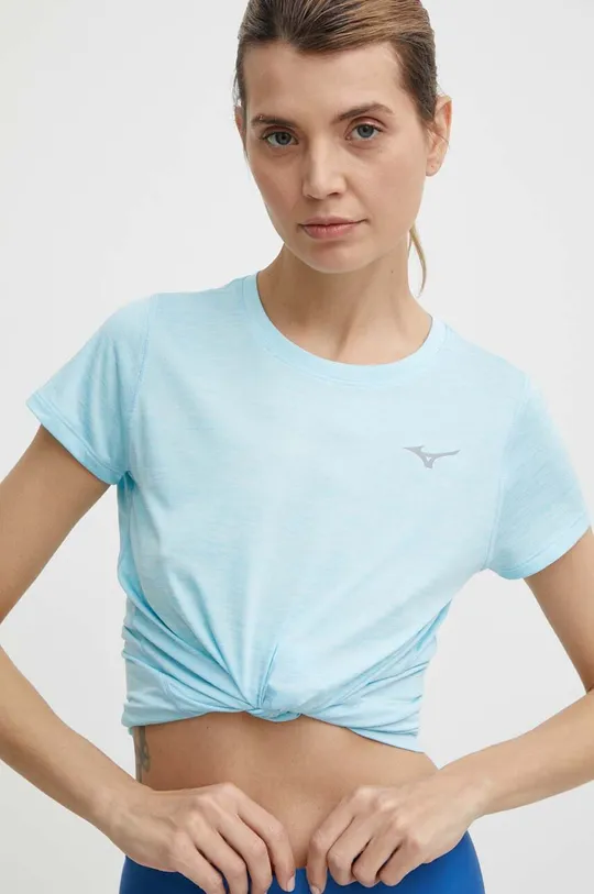 modra Kratka majica za tek Mizuno Impulse core Ženski