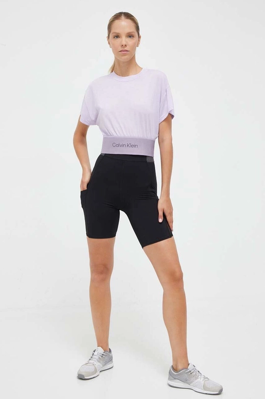 Calvin Klein Performance t-shirt treningowy fioletowy