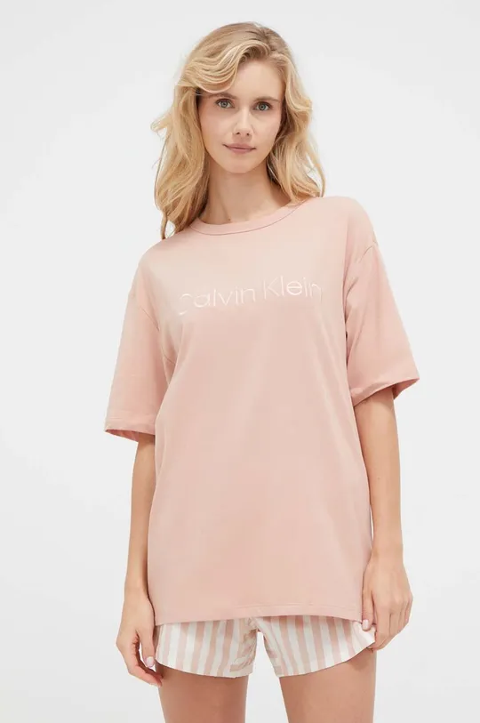 różowy Calvin Klein Underwear t-shirt lounge Damski