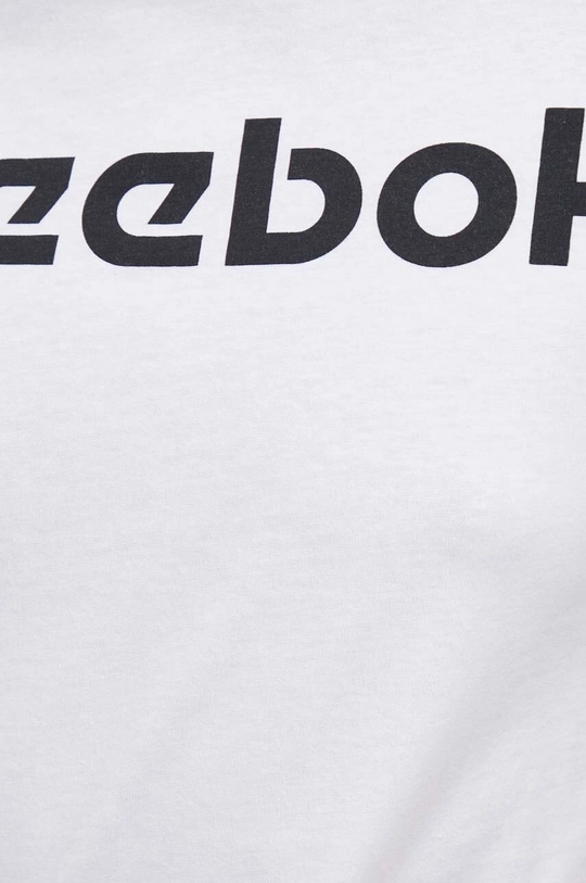 biały Reebok t-shirt bawełniany