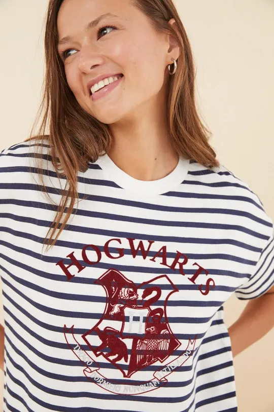 Βαμβακερό μπλουζάκι women'secret Mix & Match HARRY POTTER COLLEGE πολύχρωμο