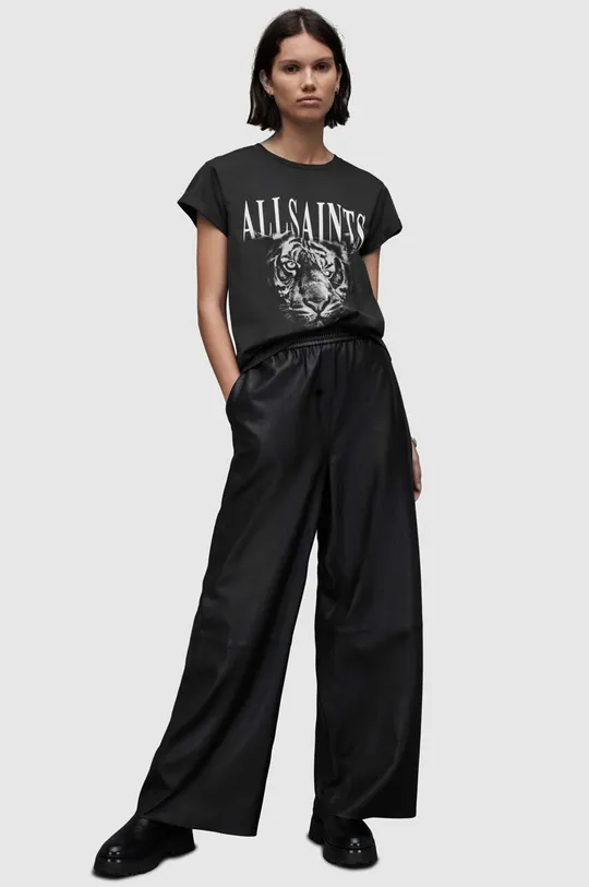 czarny AllSaints t-shirt bawełniany TRINITY ANNA TEE