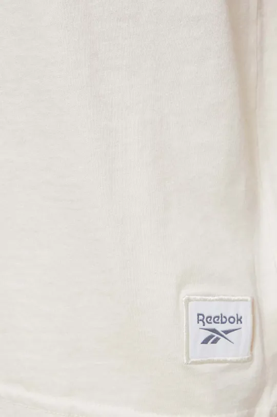 μπεζ Βαμβακερό μπλουζάκι Reebok Classic