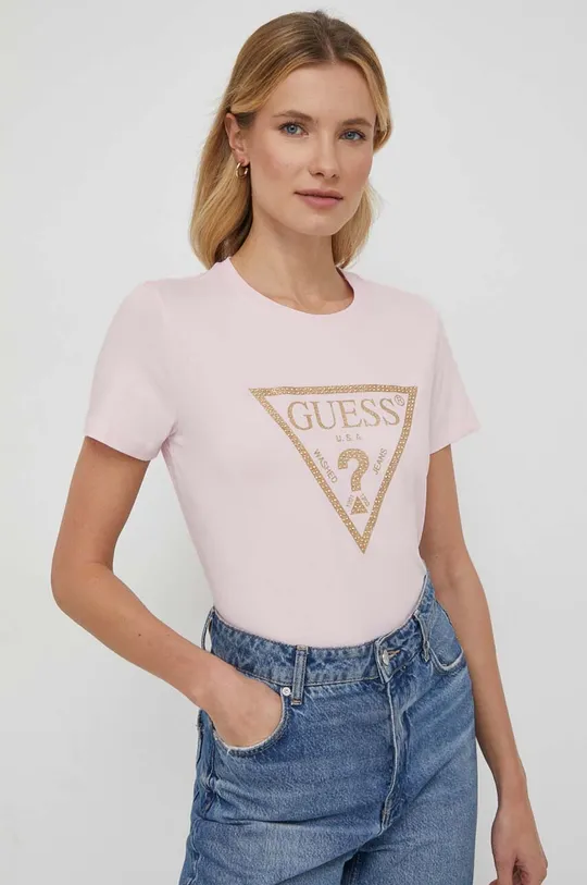 Tričko Guess ružová