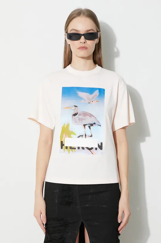 růžová Bavlněné tričko Heron Preston Censored Heron Ss Tee Dámský