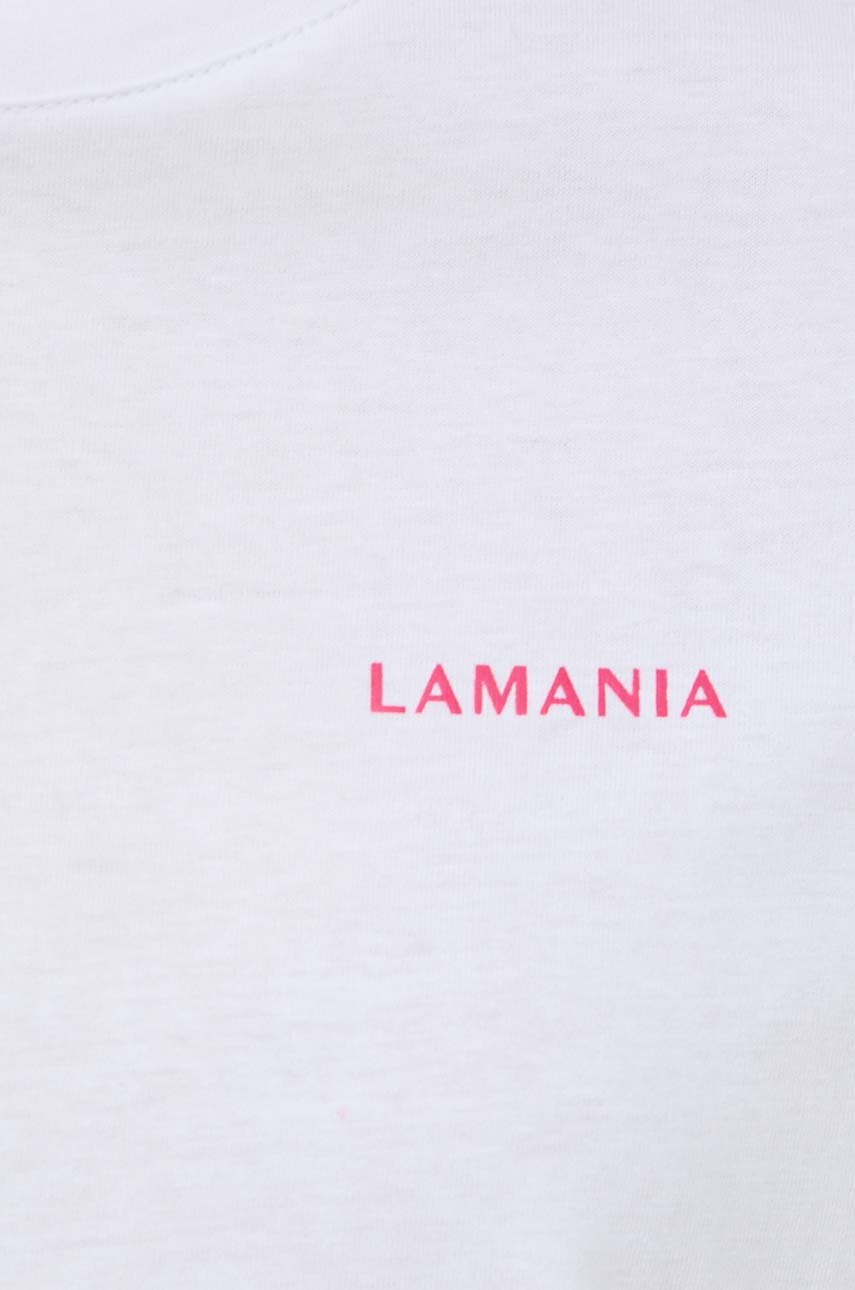 La Mania tshirt bawełniany damski kolor biały