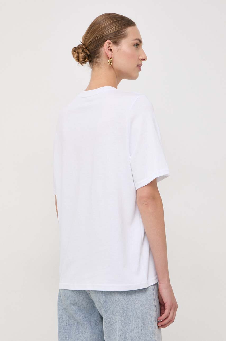 La Mania tshirt bawełniany damski kolor biały