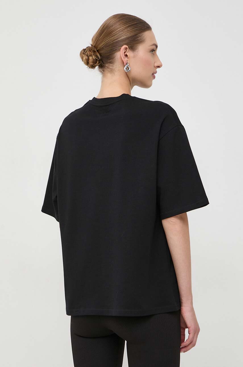 La Mania tshirt bawełniany damski kolor czarny