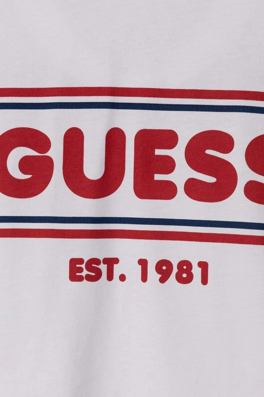 Guess t-shirt bawełniany dziecięcy 100 % Bawełna