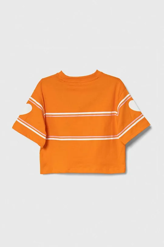 Dječja pamučna majica kratkih rukava Guess narančasta