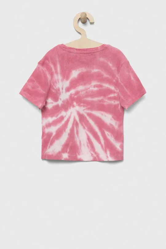 Otroška bombažna kratka majica Guess roza