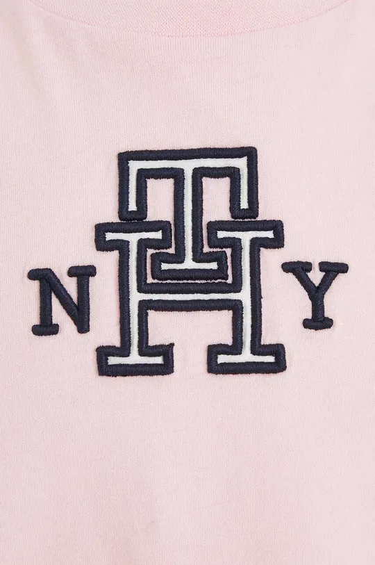 розовый Детская хлопковая футболка Tommy Hilfiger
