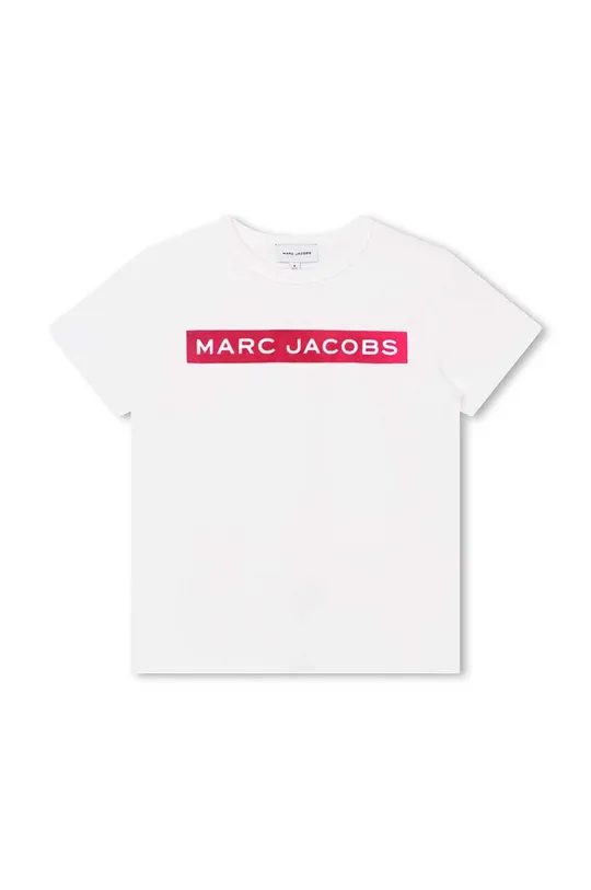 білий Дитяча бавовняна футболка Marc Jacobs Для дівчаток