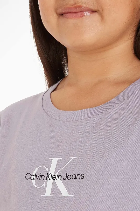Дитяча бавовняна футболка Calvin Klein Jeans Для дівчаток