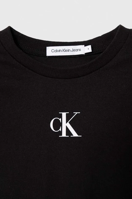 Otroška bombažna majica z dolgimi rokavi Calvin Klein Jeans  100 % Bombaž
