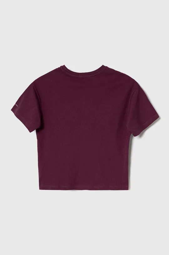 Bavlnené tričko Calvin Klein Jeans burgundské