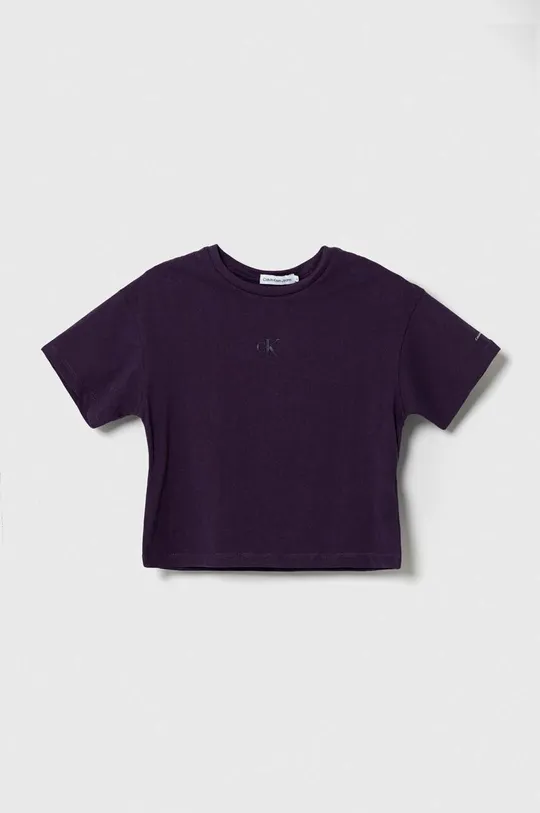 бордо Бавовняна футболка Calvin Klein Jeans Для дівчаток