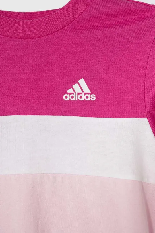 ροζ Παιδικό βαμβακερό μπλουζάκι adidas