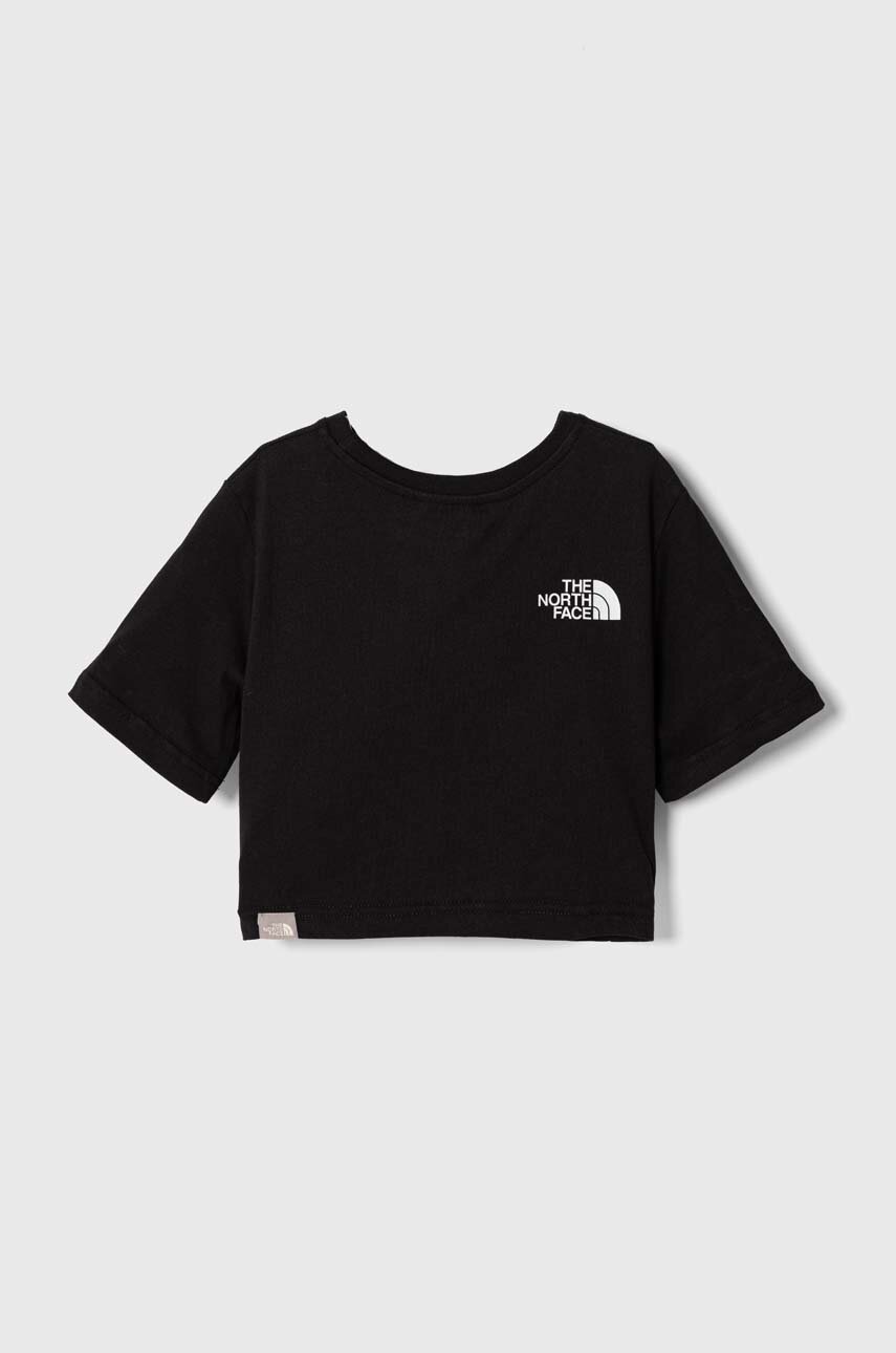 The North Face tshirt bawełniany dziecięcy G S/S CROP EASY TEE kolor