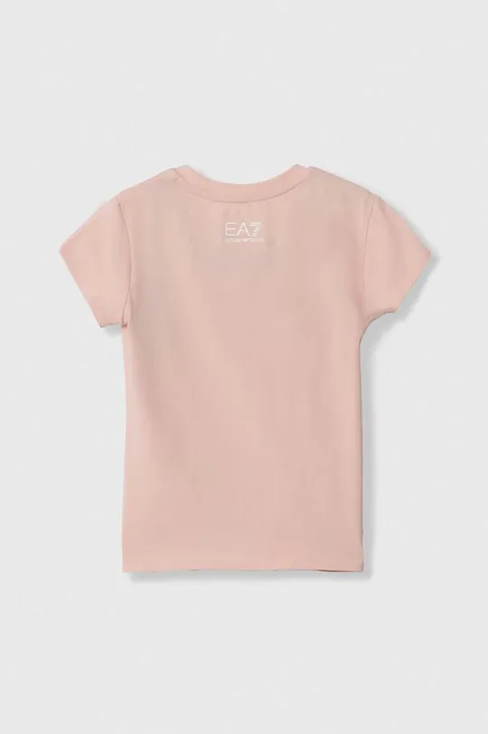 Παιδικό μπλουζάκι EA7 Emporio Armani ροζ