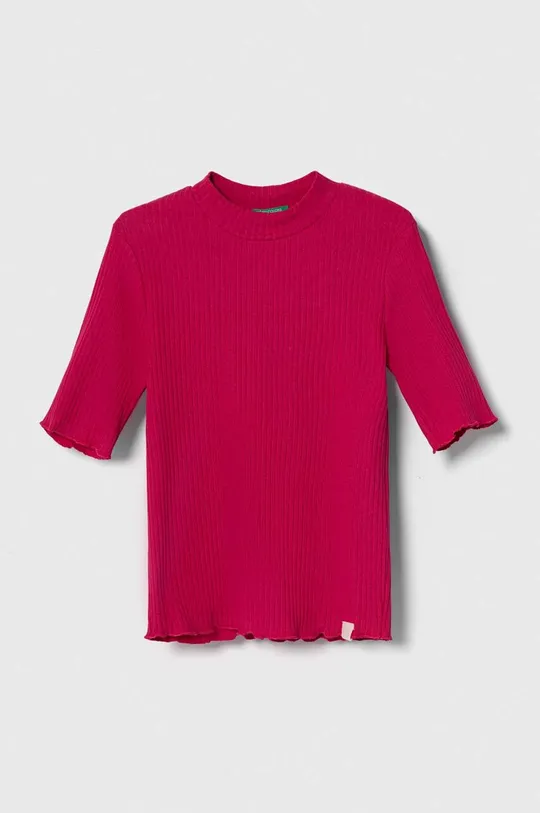 roza Otroška kratka majica United Colors of Benetton Dekliški