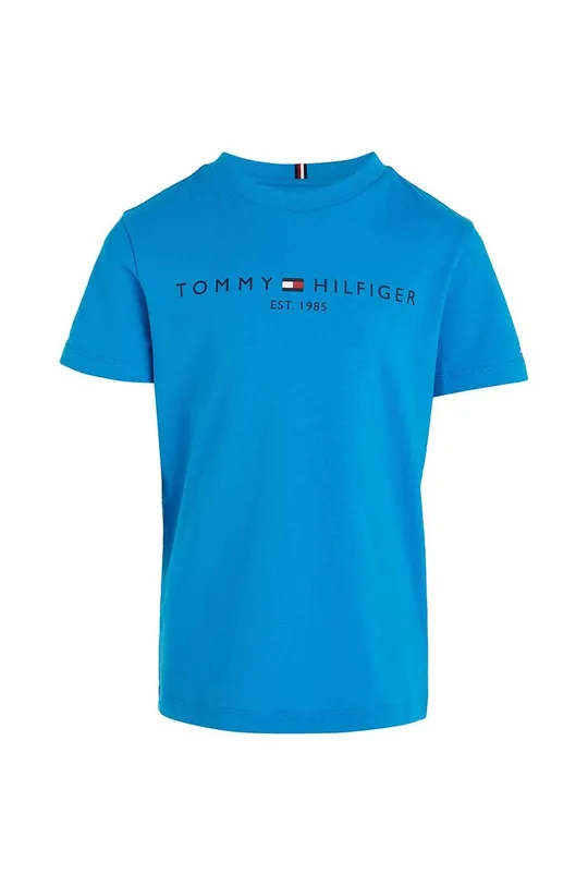 Дитяча бавовняна футболка Tommy Hilfiger блакитний