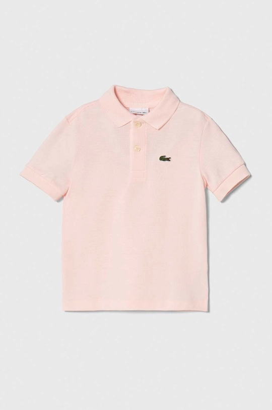 różowy Lacoste polo bawełniane Dziewczęcy