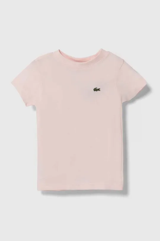 ροζ Παιδικό βαμβακερό μπλουζάκι Lacoste Για κορίτσια