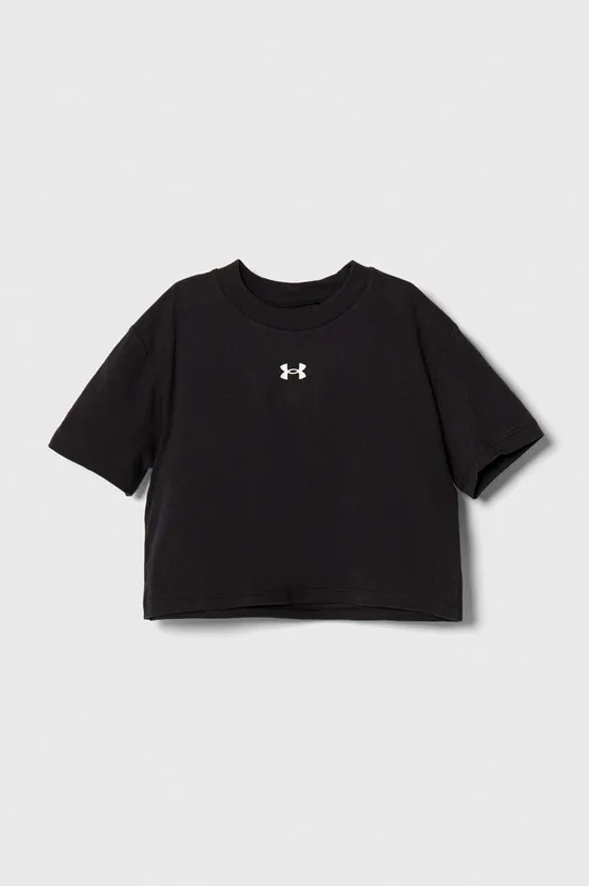 μαύρο Παιδικό μπλουζάκι Under Armour UA CROP SPORTSTYLE LOGO SS Για κορίτσια