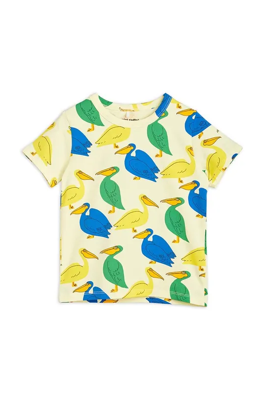 żółty Mini Rodini t-shirt dziecięcy Dziecięcy
