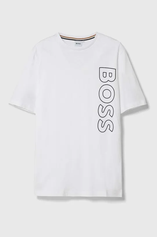 λευκό Παιδικό βαμβακερό μπλουζάκι BOSS Παιδικά