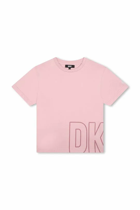 μωβ Παιδικό βαμβακερό μπλουζάκι DKNY Παιδικά