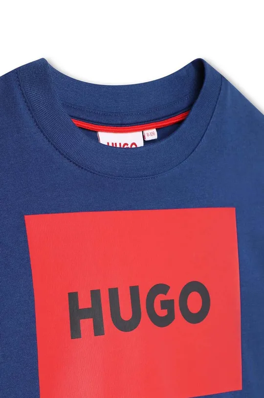 Παιδικό βαμβακερό μπλουζάκι HUGO  100% Βαμβάκι