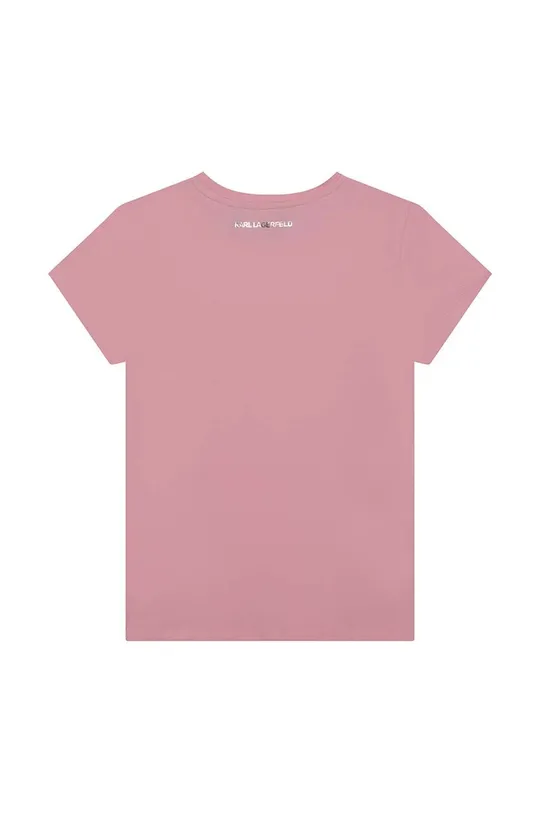 Дитяча футболка Karl Lagerfeld рожевий