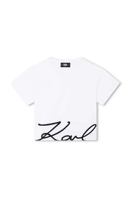 λευκό Παιδικό βαμβακερό μπλουζάκι Karl Lagerfeld Παιδικά